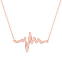 EKG Heartbeat Necklace Stainless Steel Nurse Doctor Jewelry Women Clavicle Medical Stethoscope Heart Beat Wave Pendant Necklaces
