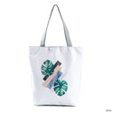 Miyahouse Floral Printed Handbag Women Shoulder Bag Canvas Summer Beach Bag Daily Use Female Shopping Bag Lady