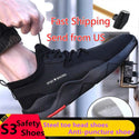 Women And Men's Steel-Toe Work Safety Sport Shoes Casual Breathable Outdoor Sneakers Puncture Proof Boots Comfortable Shoes