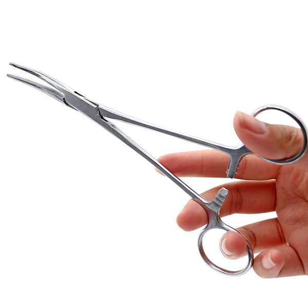 1pc Medical Dental Surgical Curved Hemostatic Forceps 14cm/16cm/18cm Stainless Steel