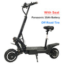 FLJ Upgraded 5600W Dual Motor Electric Scooter with On Roand or off road tire 2 big LED scooter lights electric bike e scooter
