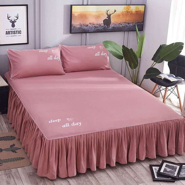 3PCS/Set Home Brand  Bed Textile Bedding Flat Sheet Flower Bed Sheet+ Pillow Covers Pillow Soft Warm Bedsheets