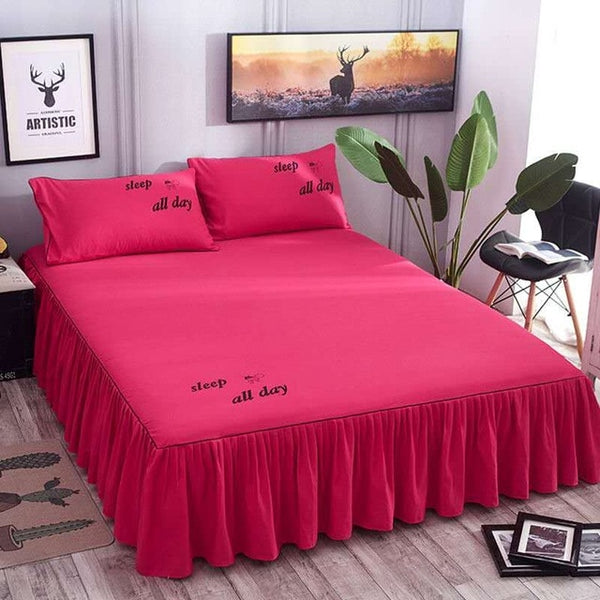 3PCS/Set Home Brand  Bed Textile Bedding Flat Sheet Flower Bed Sheet+ Pillow Covers Pillow Soft Warm Bedsheets