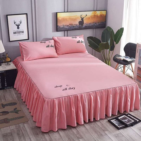 3PCS/Set Home Brand  Bed Textile Bedding Flat Sheet Flower Bed Sheet+ Pillow Covers Pillow Soft Warm Bedsheets