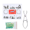 Full Kit Dental Matrix Sectional Contoured Matrices + 40 Pcs Silicone Add-On Wedges + Dental Pliers