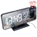 LED Digital Alarm Clock Watch Table Electronic Desktop Clocks USB Wake Up FM Radio Time Projector Snooze Function 2 Alarm