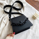 Solid Color Thick Chain Small PU Leather Crossbody Bags For Women 2021 Summer Shoulder Cross Body Bag Ladies Handbags