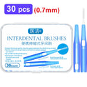 60pcs 0.6-1.5mm Interdental brush cleaning between teeth oral care toothpick dental tool floss orthodontic I shape tooth brush