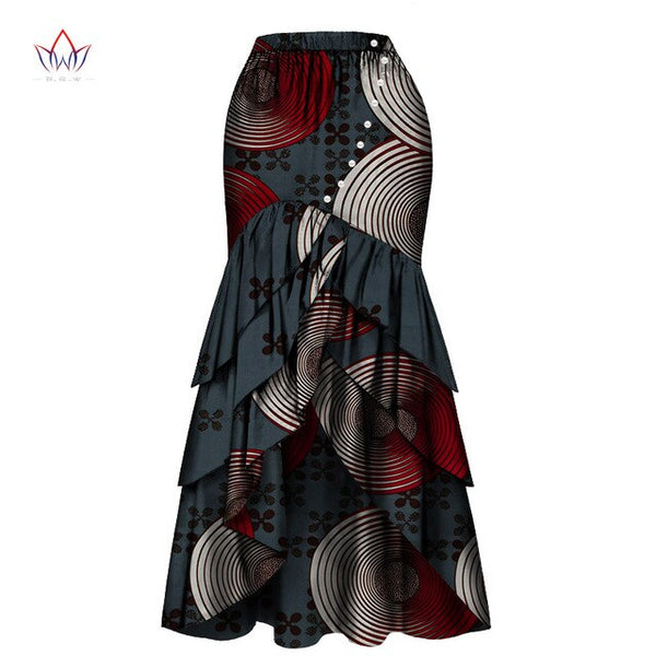 African Skirts For Women Long Maxi Skirt For Women Spring and Autumn Fashion Women's High Waist Elegant Long Skir Party Wy4570