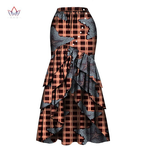African Skirts For Women Long Maxi Skirt For Women Spring and Autumn Fashion Women's High Waist Elegant Long Skir Party Wy4570