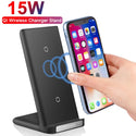 Qi Wireless Fast Charger Charging Stand Dock For Galaxy S20+ iPhone 7 11 fast wirless Charging for Samsung Huawei phone charger
