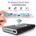 10000mAh Portable Qi Wireless Charger Power Bank For Xiaomi Mi iPhone Poverbank External Battery Fast Wirless Charging Powerbank