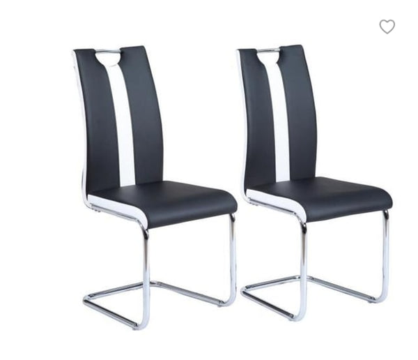 2PCS Dining Chairs Modern Simplicity Family Bedroom Study Living Room Leisure Chair PU Comfortable Dining Chair Office Chair HWC