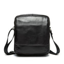 New Style Solid Genuine Leather Men Briefcase Balck Small Mens Crossbody Bags Famous Brand Mens Shoulder Bags  Bolsa Masculina