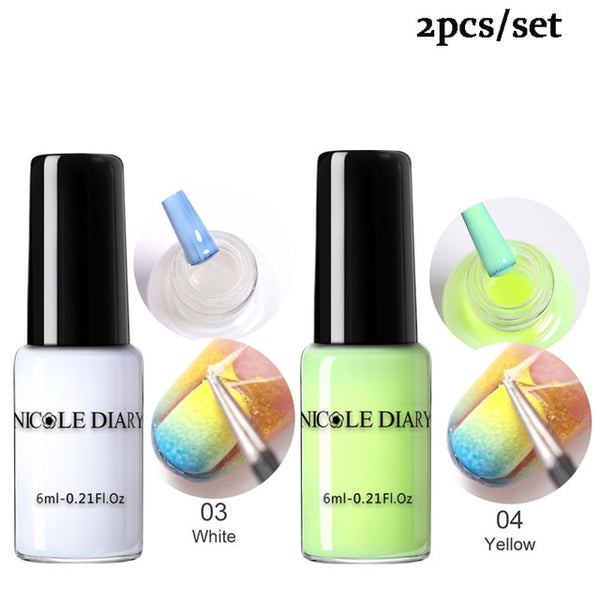 NICOLE DIARY Peel Off Liquid Tape Odor-free Nail Edge Skin Care Liquid Nail Art Gel Latex Edge Protection Easy Removing Tool