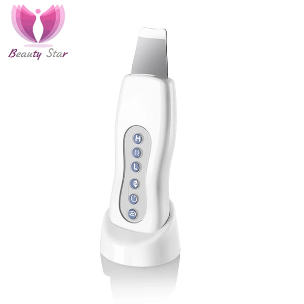 Beauty Star Ultrasonic Face Cleaner Skin Scrubber Ultrasound Vibration Massager Ultrasound Peeling Clean Tone Lift Scrubber