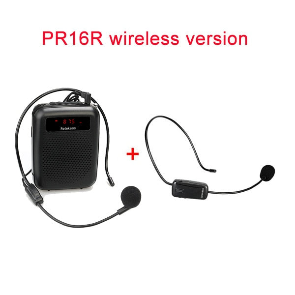 RETEKESS PR16R Megaphone Portable Voice Amplifier Teacher Microphone Speaker 12W FM Recording With Mp3 Player FM Radio Recorder