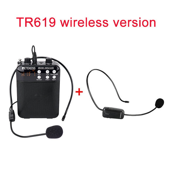 RETEKESS PR16R Megaphone Portable Voice Amplifier Teacher Microphone Speaker 12W FM Recording With Mp3 Player FM Radio Recorder