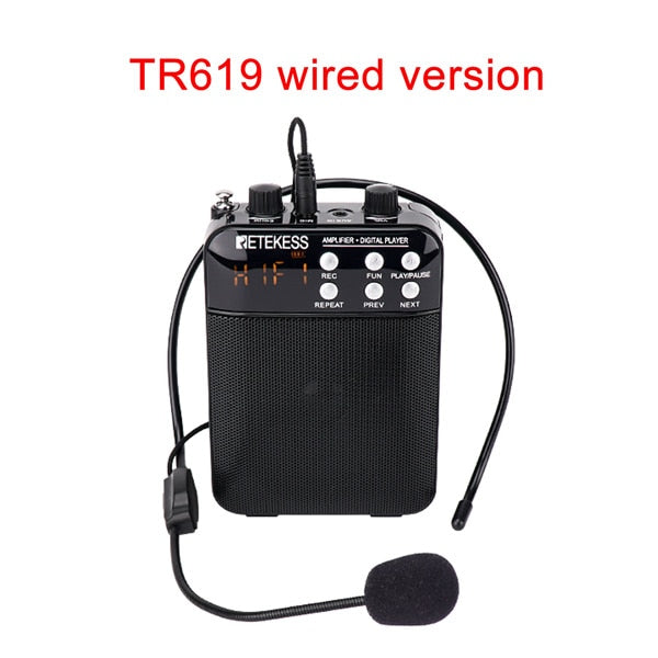 RETEKESS PR16R Megaphone Portable Voice Amplifier Teacher Microphone Speaker 12W FM Recording With Mp3 Player FM Radio Recorder