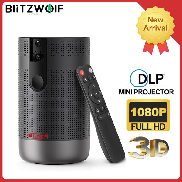 BlitzWolf BW-VP4 1920x1080 Full HD Projector Android 7.1 (2G+16G) 5G Wifi DLP Proyector Support 4K 3D ZOOM Video Game Beamer