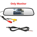 4.3 inch Car HD Rearview Mirror CCD Video Auto Parking Assistance LED Night Vision Reversing Rear View Camera Transparent glass