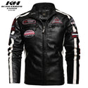 New Motorcycle Jacket For Men In Autumn/Winter 2020 Fashion Casual Leather Embroidered Aviator Jacket In Winter Velvet  Pu Jacke
