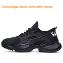 New lightweight safety shoes EVA men women with steel toe caps, anti-puncture wear-resistant outdoor work boots, excellent grip