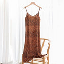 Fashion High Quality Women's Dress Summer Spaghetti Satin Long Woman Dress Very Soft Smooth Plus Size S-4XL M30262