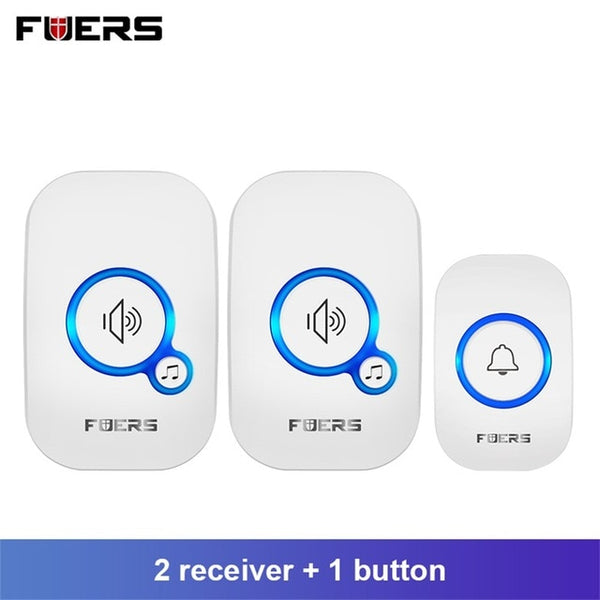 FUERS M557 Wireless Doorbell 433Mhz Home Welcome Smart Doorbell 150M Long Wireless Distance 32 Songs Home Welcome Door Chimes