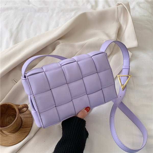 Weave Flap Bags Square Crossbody bag 2020 New High quality PU Leather Women's Designer Handbag Travel Shoulder Messenger Bag