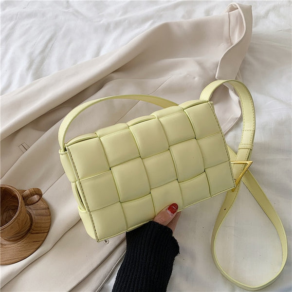 Weave Flap Bags Square Crossbody bag 2020 New High quality PU Leather Women's Designer Handbag Travel Shoulder Messenger Bag