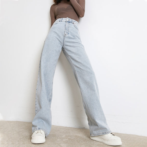 Woman Jeans Fashion Straight Leg Boyfriend Pants High Waist Casual Baggy Jean 2020 New Female Clothing Loose Denim Mom Trouser