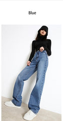 Woman Jeans Fashion Straight Leg Boyfriend Pants High Waist Casual Baggy Jean 2020 New Female Clothing Loose Denim Mom Trouser