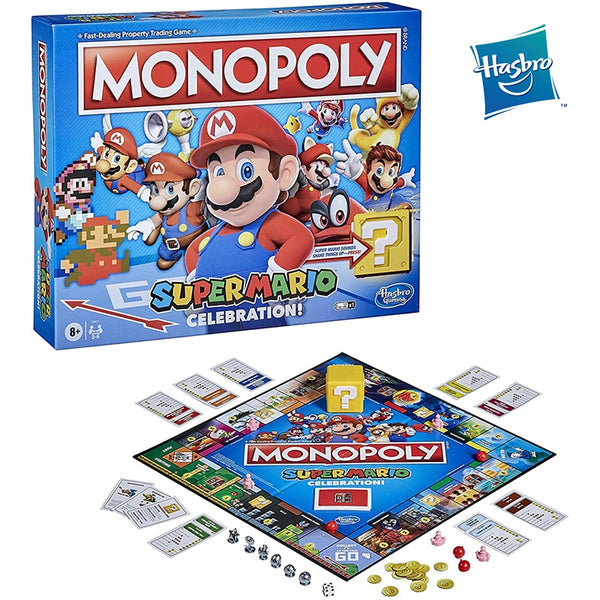 Hasbro Monopoly Super Mario Celebration Edition Classic Fast Dealing Property Card Trading Board Games English Version Kids Toys