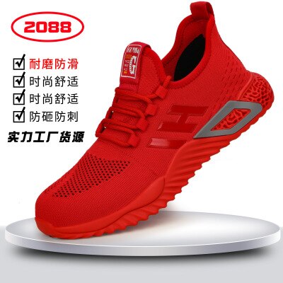 Shoes for women Steel Toe Work  Boots For Mesh Women Lightweight Breathable Anti-smashing Non-slip Protective Safety Shoes