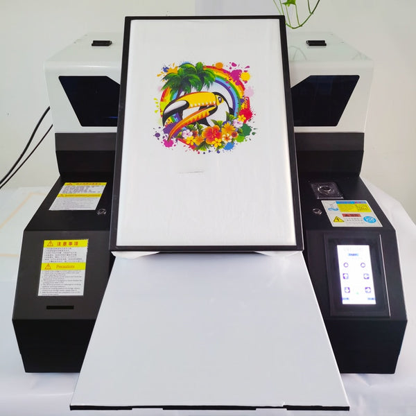 Punehod Factory Price UV DTG Flatbed Printer A3 Size 6 Colors Cmyk+WW Tshirt Printer For Epson R1390 Printhead