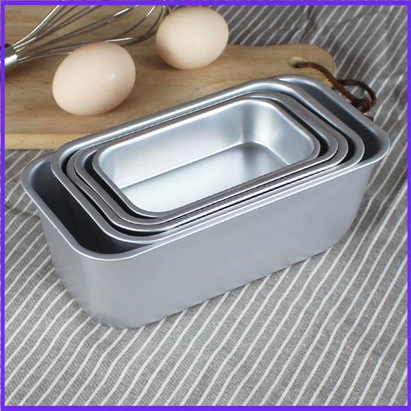 Baking Mold Aluminium Rectangle Cake Tin Baking Dish Bakery Case Mould Cake Decorating Tools,5 Size For Choose