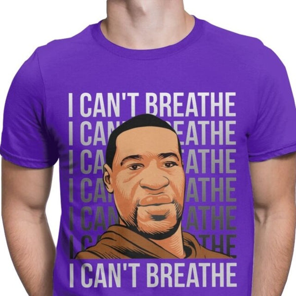 I Can't Breathe Men's Tshirt George Floyd Black Lives Matter Hipster Tees Tee Shirt Graphic Printed Clothes