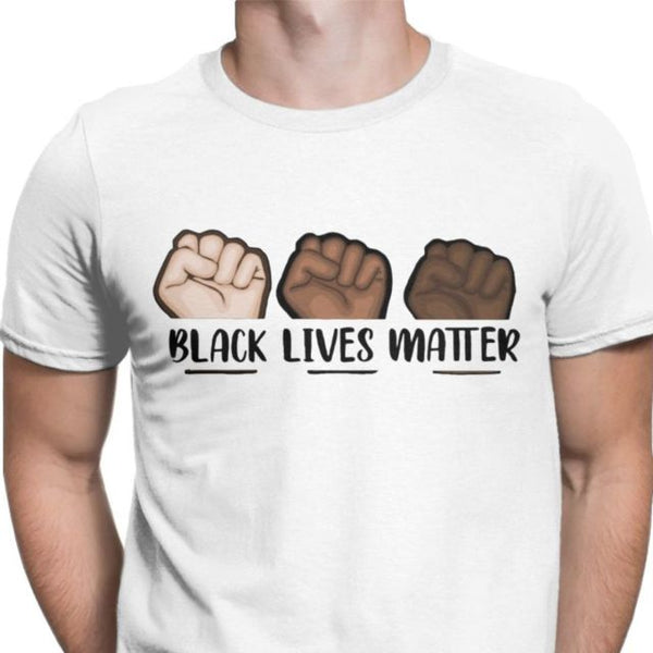 Men's T-Shirt Black Lives Matter Cotton Tee Shirt Fitness Justice George Floyd Equal Racism Racist Tops T Shirt Gift