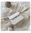 SWDF Stone Patent White Crossbody Bags For Women 2021 Small Handbag Small Bag PU Leather Hand Bag Ladies Designer Evening Bags