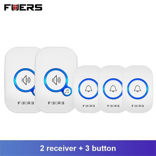 FUERS M557 Wireless Doorbell 433Mhz Home Welcome Smart Doorbell 150M Long Wireless Distance 32 Songs Home Welcome Door Chimes