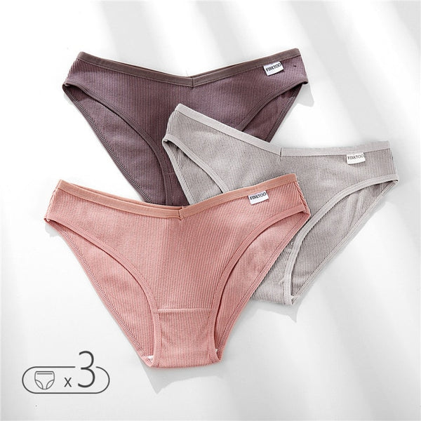 FINETOO Women's Panties Cotton Underwear M-4XL Sexy V Waist Briefs Girl Low-Rise Soft Panty Women Underpants Female Lingerie New