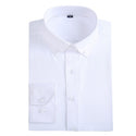 Men's Classic Long Sleeve Standard-fit Dress Shirts Formal Business Social Simple Basic Design White Work Office Casual Shirt