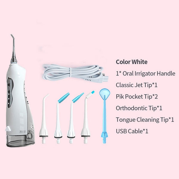 Electric Oral Irrigator 3 Mode USB Rechargeable Dental Water Flosser Family Travel Use Waterproof Water Jet Floss Teeth Cleaner