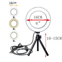 26/16CM Photography Lighting Phone Ringlight Tripod Stand Photo Led Selfie Bluetooth remote Ring Light  Lamp Fill Youtube Live
