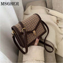 MSGHER Solid Color PU Leather Crossbody Bags For Women 2020 Chain Shoulder Messenger Bag Female Travel Lock Handbags