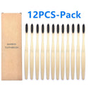 10/12PCS Colorful Toothbrush Natural Bamboo Tooth brush Set Soft Bristle Charcoal Teeth Eco Bamboo Toothbrushes Dental Oral Care