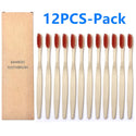 10/12PCS Colorful Toothbrush Natural Bamboo Tooth brush Set Soft Bristle Charcoal Teeth Eco Bamboo Toothbrushes Dental Oral Care