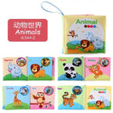 Soft Cloth Books Rustle Sound Infant Books Baby Books Quiet Books Educational Stroller Rattle Toys for Newborn Baby 0-12 month