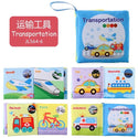 Soft Cloth Books Rustle Sound Infant Books Baby Books Quiet Books Educational Stroller Rattle Toys for Newborn Baby 0-12 month